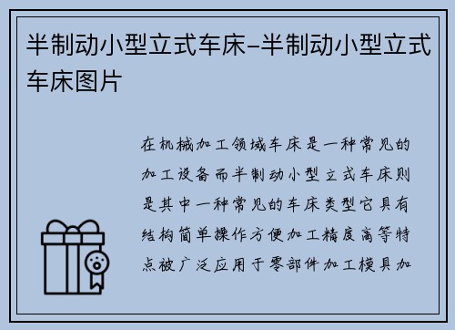 半制动小型立式车床-半制动小型立式车床图片